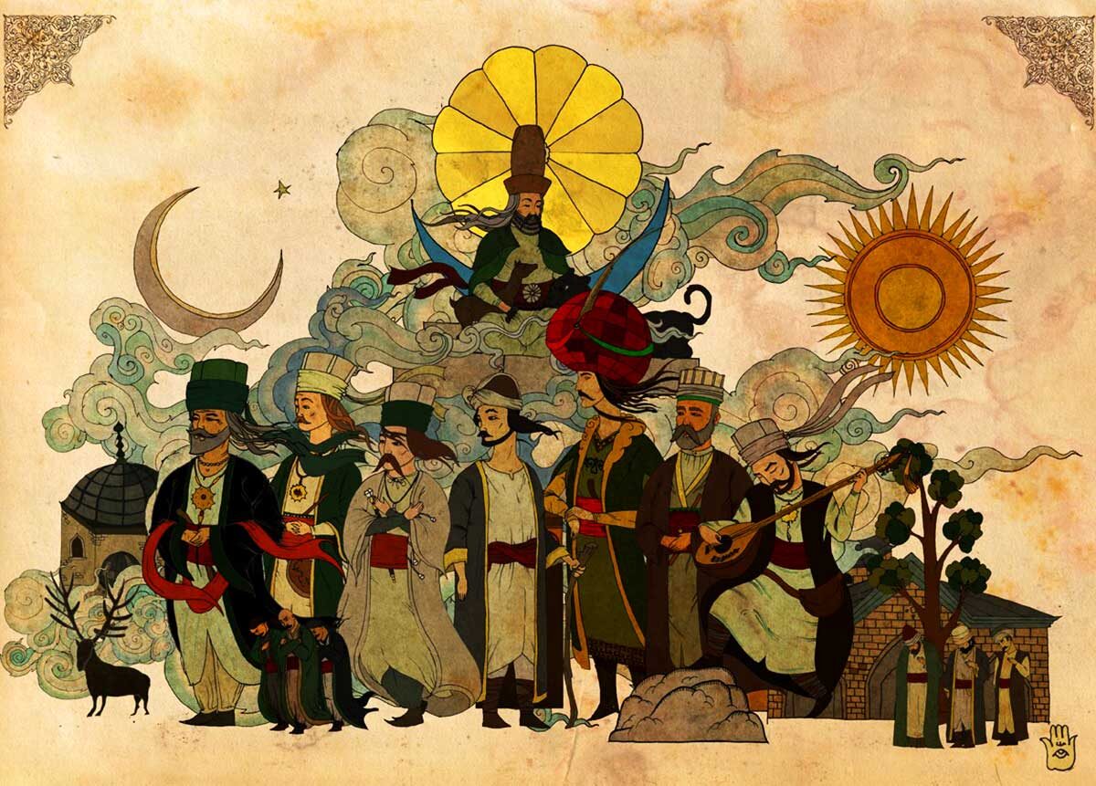 The Bektashi in the Ottoman Empire are the patrons of the Janissaries who fell with them